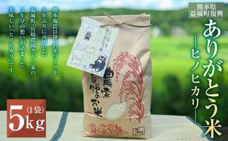 熊本県益城町復興ありがとう米(ヒノヒカリ) 5kg ヒノヒカリ お米