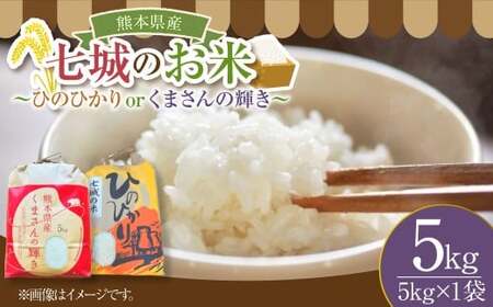 [令和6年度産] 熊本県(七城) 産のお米5kg ひのひかり くまさんの輝き 精米 単一原料米 お米 米 [2025年8月15日迄順次発送予定]