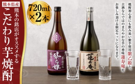 熊本の銘店がオススメする熊本県産酒こだわり芋焼酎 720ml 2本セット 25度 芋焼酎