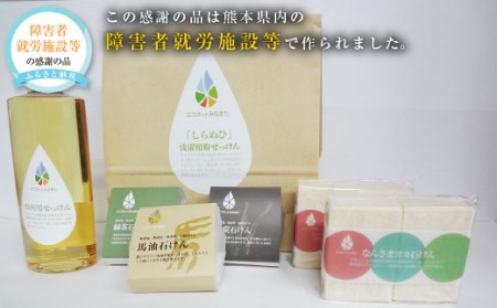 自然派せっけん 6種セット 洗濯用粉せっけん 台所用液体せっけん 竹炭石けん 馬油石けん 緑茶石けん なんさまよか石けん