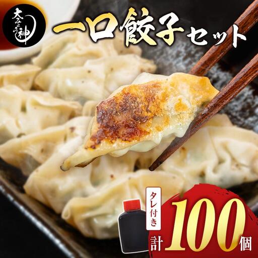 「一口餃子の大明神」一口餃子セット 計100個 （50個入×2袋） タレ付き
