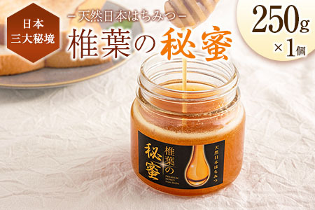 宮崎県産 はちみつ 「椎葉の秘蜜」 大 250g瓶 1個