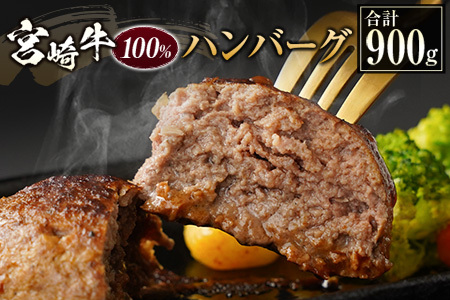 宮崎牛100%ハンバーグ 合計900g(150g×6個) 個包装