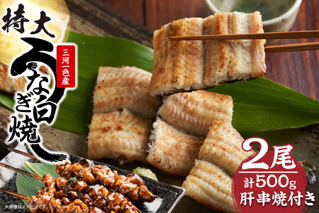 [土用の丑の日対応 一の丑7/6(日)入金まで二の丑7/21(月)入金まで]三河一色産 最高級うなぎセット 特大2尾(白焼2尾)計500g(冷蔵配送)(2332)