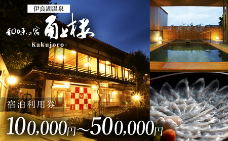 角上楼　宿泊利用券　50万円分 宿福 旅館 旅行券 宿泊券 観光 愛知県 田原市 老舗宿 モダンレトロ 露天風呂 大浴場 伊良湖温泉 1667000円