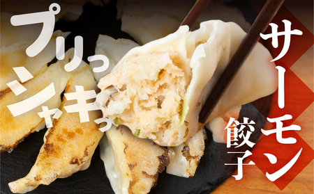 【先行予約】あつみのサーモン餃子 2袋 ご当地 送料無料 ラスサーモン サーモン 餃子 渥美半島 田原市 愛知県 渥美フーズ おかず 惣菜 おつまみ 国産 小分け