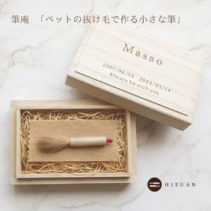 ペットの抜毛で作る小さな筆 遺毛 思い出 形見 供養 愛犬 愛猫 うちの子 誕生日 メモリアル 記念品 犬 猫
