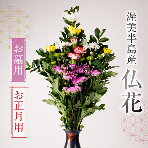 [お正月用]産地直送 [お墓用] 仏花 日時指定可 生産額 日本一 田原市 渥美半島 年末 鮮度 生花 お花 お墓まいり