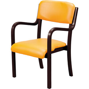 スタッキングチェアー(木製)3脚セットUFC4-CBOR(8.ブラウン×オレンジ) スタッキング 椅子 収納 家具 愛西市/タック株式会社 [AEAH027-8]