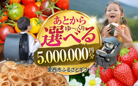 [あとから選べる] 愛知県愛西市ふるさとギフト 500万円分 日本酒 スイーツ シャンプー あとから ギフト[AECY022]