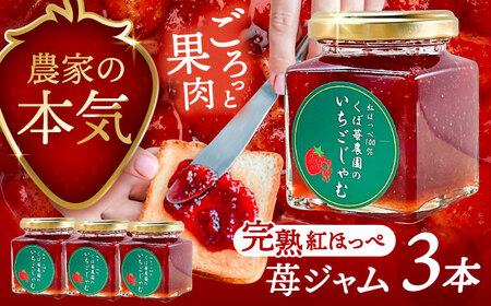 いちごジャム 3本 苺 イチゴ ジャム[配達不可:離島] / くぼ苺農園[AECJ022]