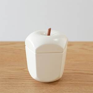 りんごの形のシュガーポット pomme 白 [ttyokzk ceramic design]_雑貨・日用品 キッチン用品 _
