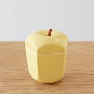 りんごの形のシュガーポット pomme 黄王 [ttyokzk ceramic design]_雑貨・日用品 キッチン用品 _