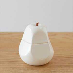 洋梨の形のシュガーポット poire 白 [ttyokzk ceramic design]_雑貨・日用品 キッチン用品 _