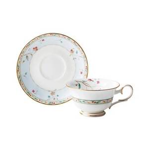 ノリタケ【花更紗】カップ＆ソーサー(ブルー)【1469255】