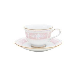 ノリタケ[レースウッドゴールド]カップ&ソーサー(ピンク)