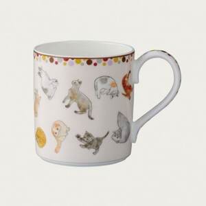 ノリタケ[コレクターズマグカップ]猫(ピンク)