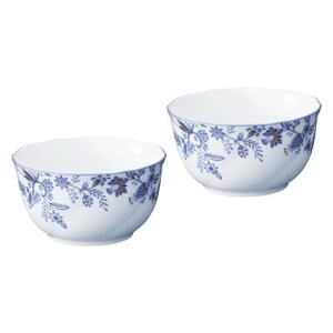 ノリタケ[ブルーソレンティーノ色線仕上げアイテム]11cmディープボウルペア