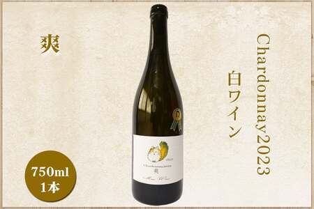 Chardonnay2023 爽 750ml 白ワイン|シャルドネ 無添加 無濾過 国産 日本ワイン 愛知県 東浦町