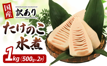 [先行予約 4月〜] たけのこ 水煮 1kg (500g×2パック) 冷蔵 訳あり 国産 タケノコ筍たけのこ