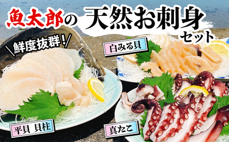 鮮度抜群! 魚太郎 の 天然 お刺身 セット 真たこ 平貝 白みる貝 鮮魚 魚太郎