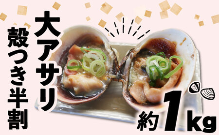 [限定寄附額] 大アサリ 半割 約1kg おおあさり