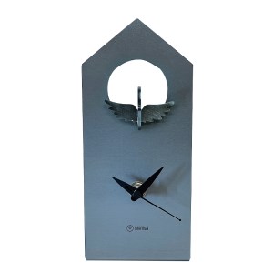 GRAVIRoN Bird Clock オカメインコ 酸洗鉄(置き時計)195×85×92mm 390g