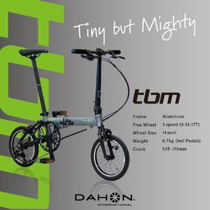 40年の歴史をもつ米国ダホン社の高性能折り畳み自転車 DAHON International Folding Bike tbm マッドブラック