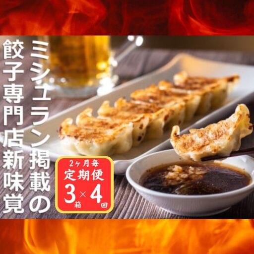 ＜定期便＞ミシュラン掲載の餃子専門店「新味覚」の餃子。上質な小麦でつくる皮の絶妙の薄さ、食材の産地と鮮度にこだわった餡。その人気には理由がある。 特製冷凍生餃子 3箱セット【４回発送】