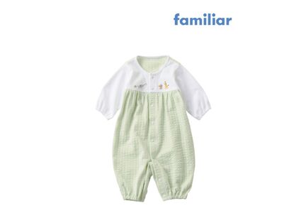 ツーウェイオール 60cm / ファミリア familiar (150157) 綿 コットン 綿100% 日本製 子供服 子ども服 キッズウェア ベビー服 カバーオール 衿なし やさしい グリーン 子ども 子供 こども キッズ BABY 子育て ママ 子供用 プレゼント ギフト お祝い お洒落 オシャレ