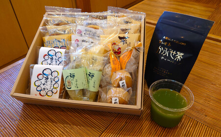 夢菓子工房ことよの焼き菓子と水沢かぶせ茶セット[夏季冷蔵便対応]