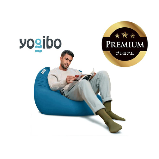 Yogibo Mini Premium アクアブルー │ 送料無料 全国配送離島含 ビーズクッション カバー 洗える (ヨギボー ミニ プレミアム)