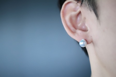1643 いせしま碧いバロック ピアス