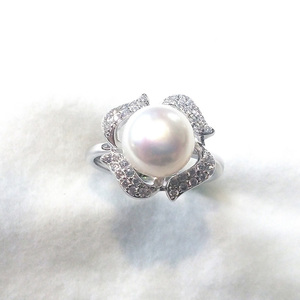 1918 リング・ピンウィール(淡水本真珠・ボタン)SV製 リング 真珠の指輪 ファッションリング シルバー製 淡水 母の日プレゼント 結婚記念日ギフト 自分へのご褒美 カジュアルアクセサリー フリーサイズ クリスマスプレゼント ゴージャスリング かわいい風車