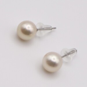 1933 Pt900 アコヤ本真珠7.5㎜up スタッドピアス