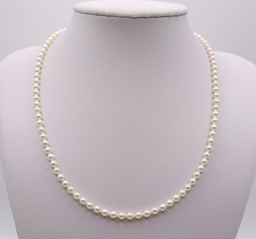 2052 あこやベビー真珠 3.5〜4.0㎜ ネックレス [PGL花珠 厘珠鑑別書付]