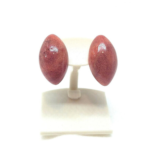 2181 珊瑚ピアス・マーキス(アフリカ珊瑚) 還暦祝い 贈り物 かわいい カジュアル オシャレ アクセサリー 母の日プレゼント