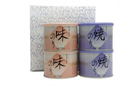 182 海苔詰合せ4缶入り ご飯のお供 焼き海苔 味付海苔 日々の食卓 乾のり 海苔詰合せ 蓋付缶入りタイプ ギフト 贈答