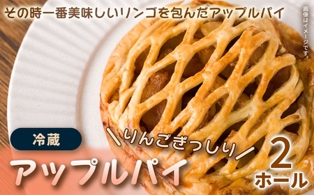 [ティータイムやギフトにおすすめ] サクサク生地×とろけるリンゴの絶品アップルパイ 2ホール / りんご ホールサイズ 贈り物 おかし お菓子 菓子 洋菓子 焼菓子 スイーツ パイ生地 果実 焼き菓子 ギフト アップルパイ パイ リンゴ 林檎 特別な日 記念日 誕生日