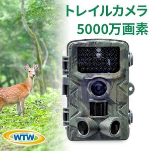 トレイルカメラ 5000万画素 監視・防犯カメラ 乾電池 電源不要 WTW-TRC3032【1407657】