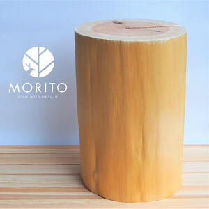 MORITO 森の丸太スツール[杉/磨き丸太仕上げ] オットマン 椅子