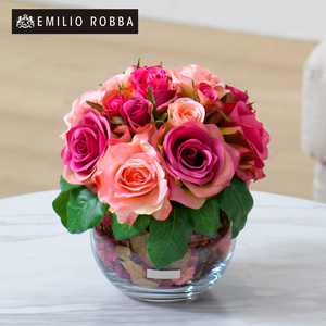 [母の日専用]アートフラワー エミリオ・ロバ ローズポプリアレンジ M-p 母の日 ギフト 造花 プレゼント