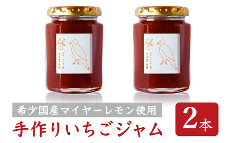 手作り いちごジャム 160g 2本 セット 希少 国産 マイヤーレモン 保存料 着色料 不使用 パン によく合う こだわり ジャム 日用品