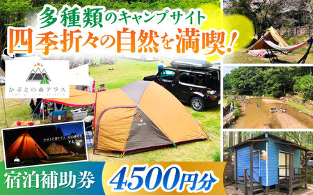 かぶとの森テラス宿泊補助券(4500円分) / キャンプ場 キャンプ オートキャンプ コテージ アウトドア 宿泊券 / 亀山市 / 三栄林産株式会社[AMAD002]