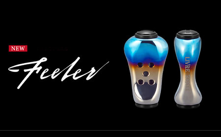 LIVRE リブレ Feeler フィーラーノブ 1個 (カスタムノブ)(シルバー×ブラック)/ 釣具 釣り具 フィッシング ハンドル カスタム / 亀山市 / 有限会社メガテック[AMBB472]