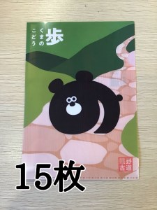 熊野古道A5サイズクリアファイル15枚☆旅先などのパンフレットやチケットを折らずに持ち運べて便利！【kmkn0227】