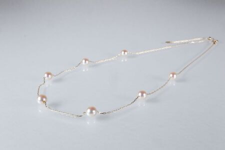 真珠 アクセサリー ネックレス パール 5.5mm 以上 6mm 未満 アコヤ真珠 ジュエリー 金具 K18 イエローゴールド / あこや真珠ステーションネックレス 5.5-6mm