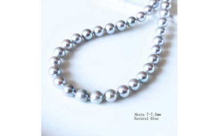 真珠 アクセサリー ネックレス パール 7mm 〜 7.5mm 伊勢志摩 志摩 志摩産 ギフト 母の日 ホワイトデー クリスマス 入学式 卒業式 成人式 結婚式 記念日 誕生日 フォーマル シンプル / 産 あこや真珠 7-7.5mm ナチュラルブルー フォーマルネックレス 42cm