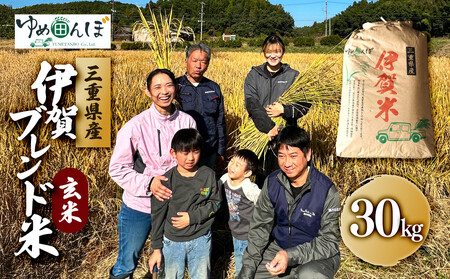 三重県産 伊賀ブレンド米 30kg 玄米