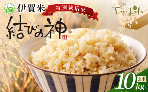 特別栽培米・伊賀米結びの神 10kg〈玄米〉【tuli0008A】 
